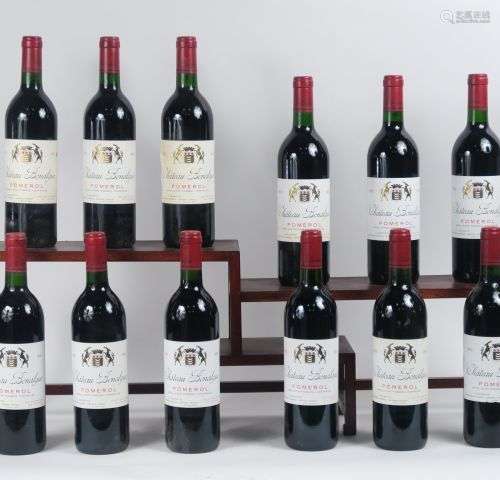 12 BOUTEILLES CHÂTEAU BONALGUE POMEROL - 1990 - CBO - BG+