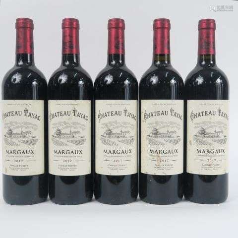 5 BOUTEILLES CHÂTEAU TAYAC MARGAUX - 2017