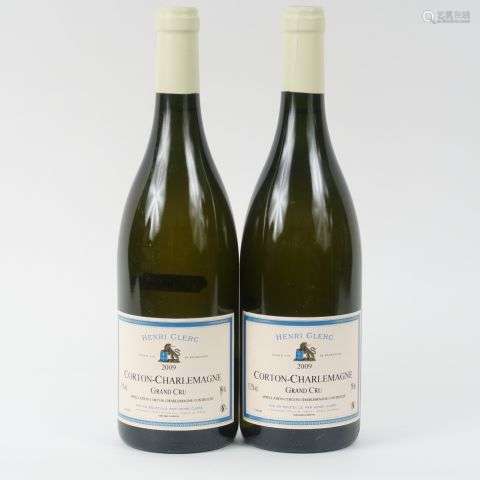 2 BOUTEILLES CORTON CHARLEMAGNE GC H. CLERC - 2009