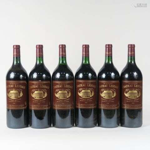 6 MAGNUMS CHÂTEAU LESTAGE CB LISTRAC MÉDOC - 1989 - CBO - BG