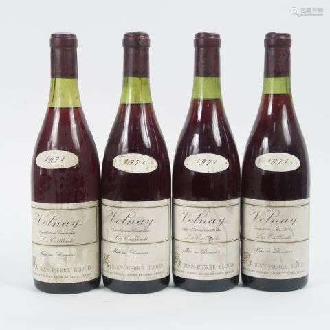 4 BOUTEILLES VOLNAY 'LES CAILLERETS' J.P. BLOUD - 1971 - 3 C...