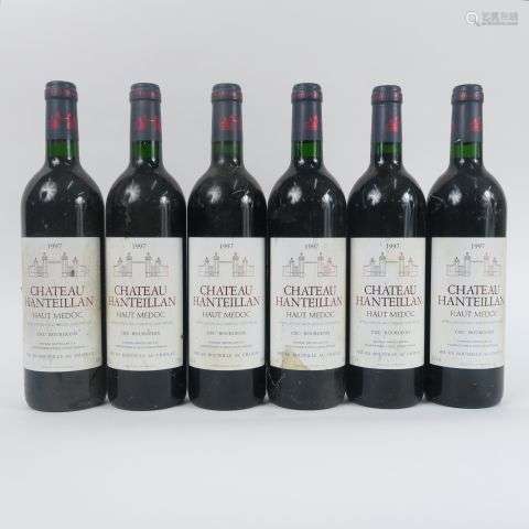 6 BOUTEILLES CHÂTEAU HANTEILLAN CB HAUT MEDOC - 1997