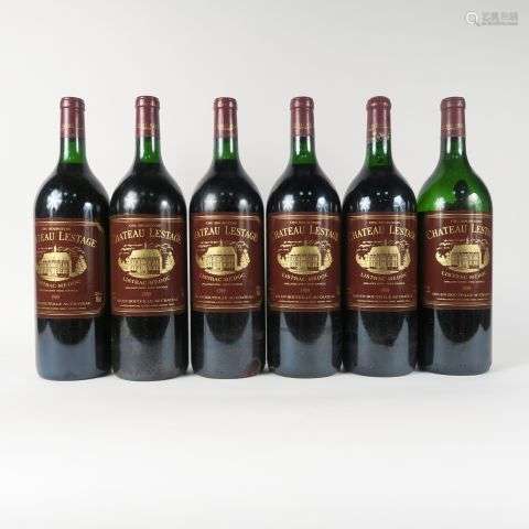 6 MAGNUMS CHÂTEAU LESTAGE CB LISTRAC MÉDOC - 1989 - CBO - 5 ...