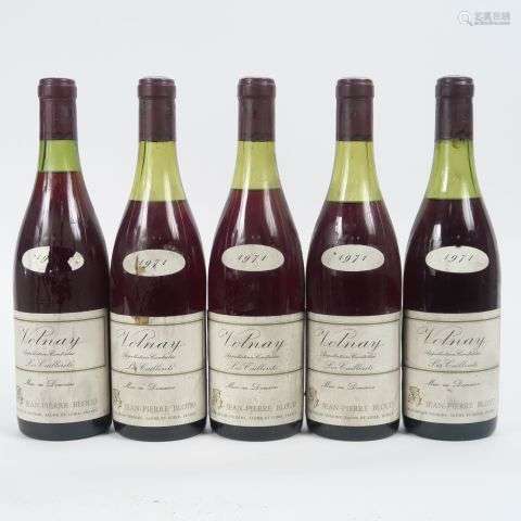 5 BOUTEILLES VOLNAY 'LES CAILLERETS' J.P. BLOUD - 1971 - 1 à...