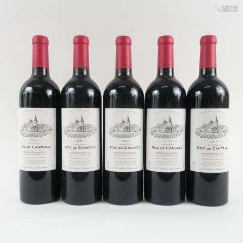 5 BOUTEILLES CHÂTEAU ROC DE CANDALE GC ST EMILION - 2006