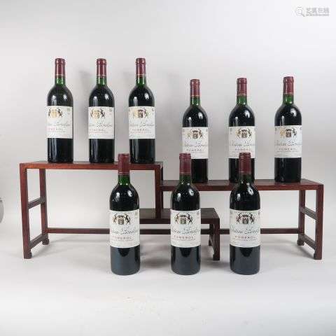 9 BOUTEILLES CHÂTEAU BONALGUE POMEROL - 1985 - CBO - 7 BG/1 ...