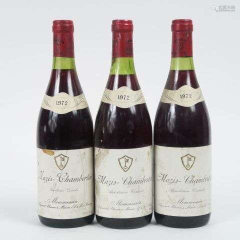 3 BOUTEILLES MAZIS CHAMBERTIN MOMMESSIN - 1972