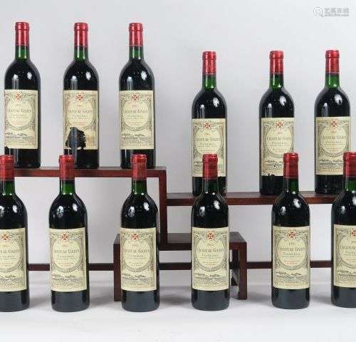 12 BOUTEILLES CHÂTEAU GAZIN POMEROL - 1985 - CBO - BG/1 EA