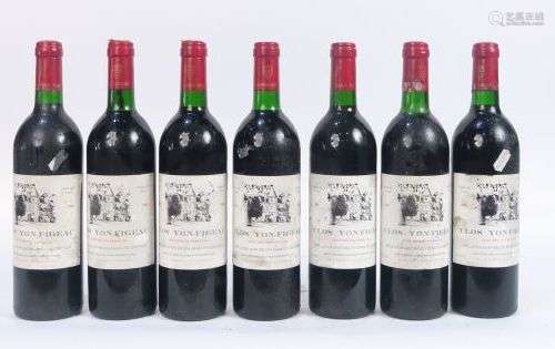 7 BOUTEILLES CLOS YON FIGEAC GC ST EMILION - 1989 - BG