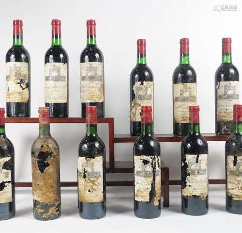 12 BOUTEILLES CHÂTEAU LEOVILLE LAS CASES GCC ST JULIEN - 197...