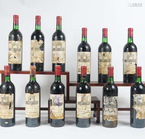 12 BOUTEILLES CHÂTEAU LEOVILLE LAS CASES GCC ST JULIEN - 197...