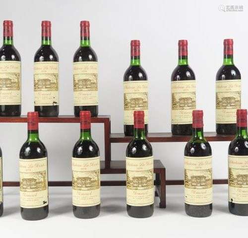 12 BOUTEILLES CHÂTEAU LA POINTE POMEROL - 1978 - CBO - 5 BG/...