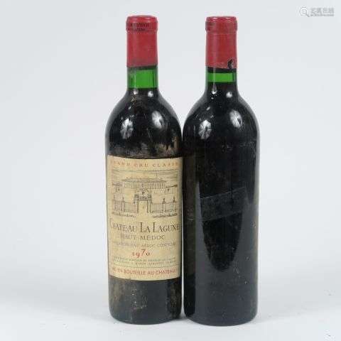 2 BOUTEILLES CHÂTEAU LA LAGUNE GCC HAUT MEDOC - 1970 - BG/1 ...