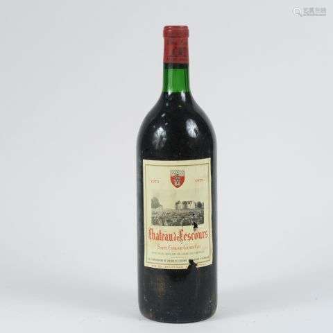 1 MAGNUM CHÂTEAU LESCOURS GC ST EMILION - 1975 - BG/ELA