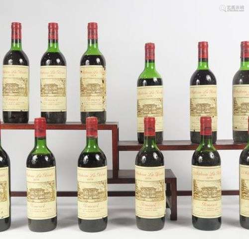 12 BOUTEILLES CHÂTEAU LA POINTE POMEROL - 1978 - CBO - 2 LB/...