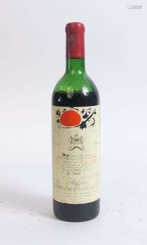 1 BOUTEILLE CHÂTEAU MOUTON ROTHSCHILD 1er GCC PAUILLAC - 196...