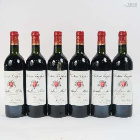 6 BOUTEILLES CHÂTEAU POUJEAUX MOULIS - 1979 - LB