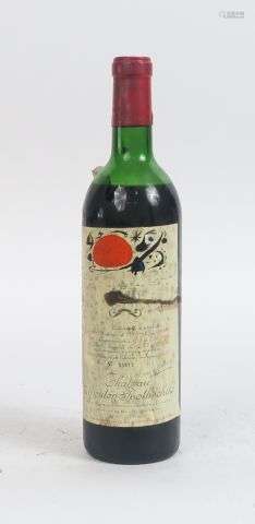 1 BOUTEILLE CHÂTEAU MOUTON ROTHSCHILD 1er GCC PAUILLAC - 196...