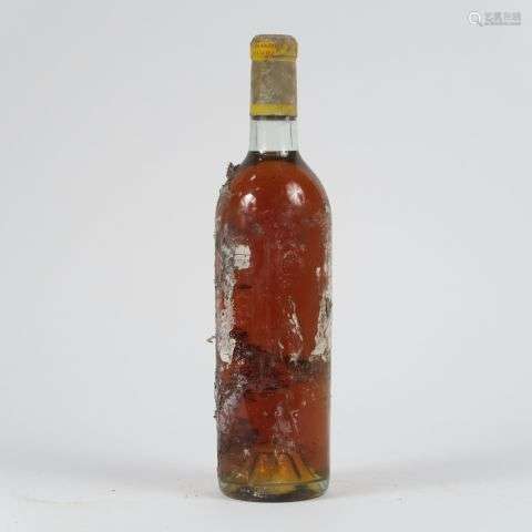 1 BOUTEILLE CHÂTEAU D'YQUEM 1er CCS SAUTERNES - 1962 - BG/ET...