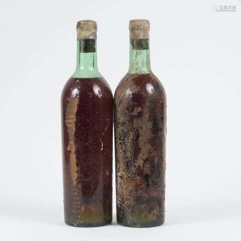 2 BOUTEILLES CHÂTEAU RAYNE VIGNEAU 1er CC SAUTERNES - 1944 -...