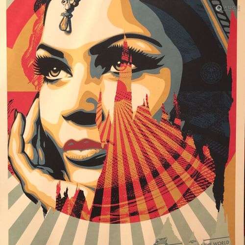 Shepard FAIREY ( Né en 1970 ) Target exceptions, 2020. Sérig...