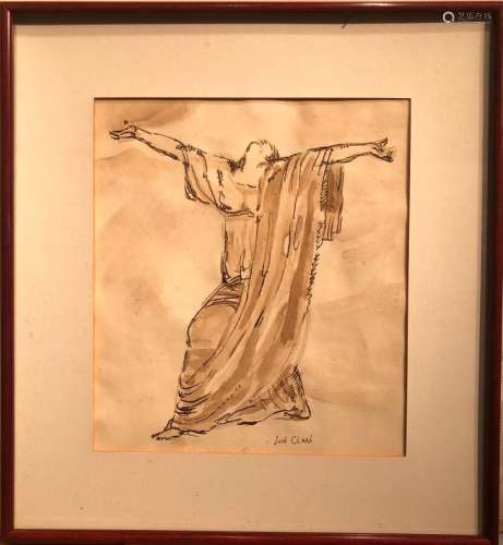 CLARA José ( 1878 / 1958 ) Isadora Duncan, danse du voile. L...