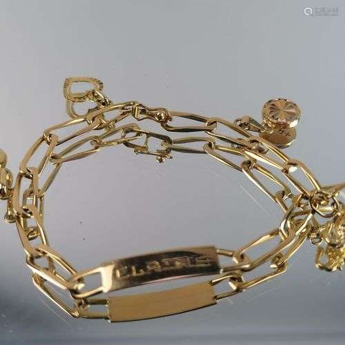 Bracelet gourmette en or jaune 