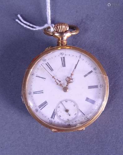 Bijou: montre de gousset cuvette extérieure en or jaune 18k ...