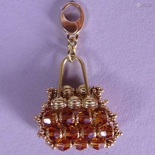 Bijou: Breloque/pendentif en or jaune 18K (acc) serti probab...