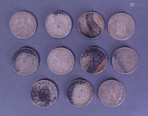 Collection: Très beau lot de 11 pièces de monnaie en argent ...