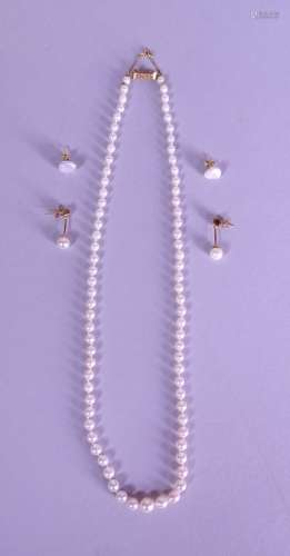 Bijou: Collier de perles de culture avec fermoir en or jaune...