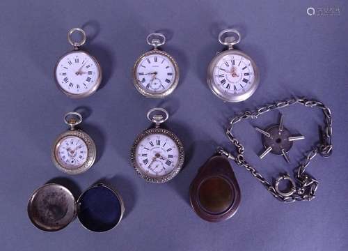 Bijou: Lot de montres de gousset mouvement à remontoir en mé...