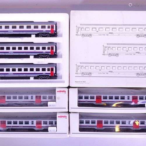 Jouet: Train MARKLIN HO SNCB: voitures voyageurs 43539(4) + ...