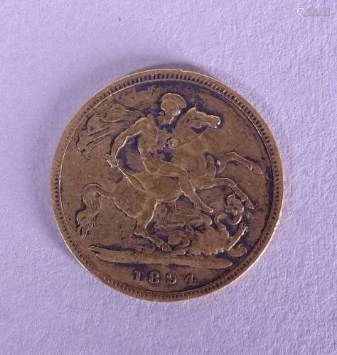 Collection: 1/2 souverain or 1894 pour un poids de 3 gr