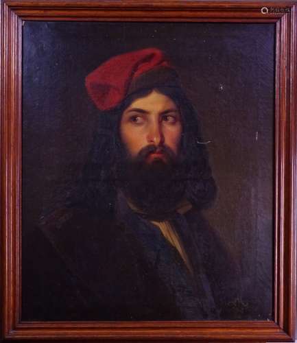 Tableau HST (acc) -Portrait d'homme- monogrammé L? daté 1848...