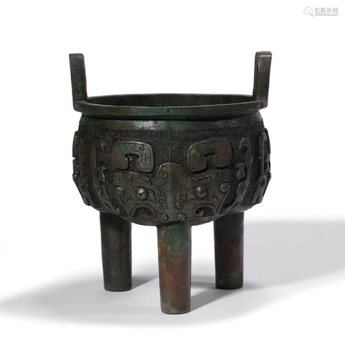 A Bronze Archaic Tripod Censer