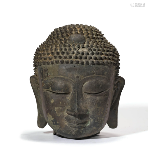 A Bronze Head of Buddha