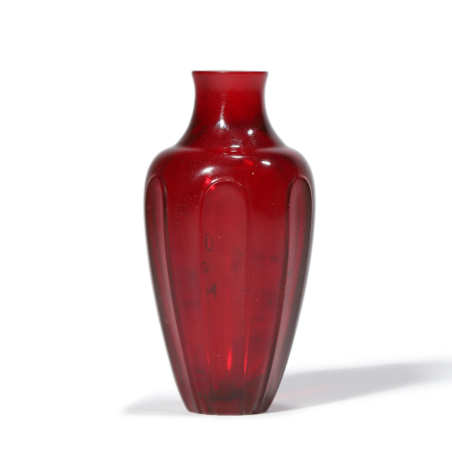 A Red Glass Snuff Bottle