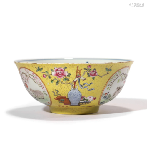 A Famille Rose Flower Bowl, Guangxu Mark
