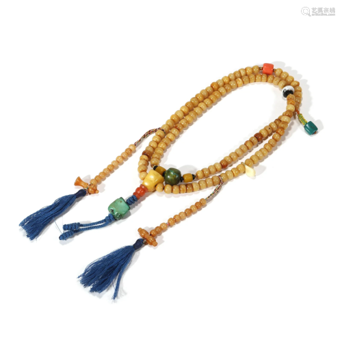 A Piece of Bone Beads Ceremonial Necklace