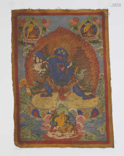 Tibetan Thangka of Panjarnatha Mahakala