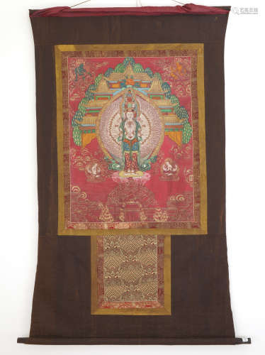 Tibetan Thangka of Avalokitesvara