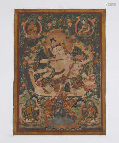Tibetan Thangka of Ushnishavijaya