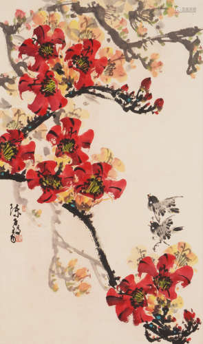 Chinese Flower Painting by Chen Ziyi