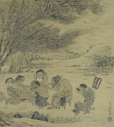 Chinese Figure Painting by Shen Zhou
