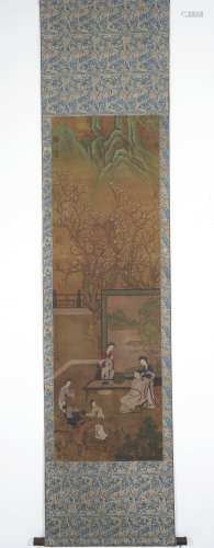 Chinese Figure Painting by Liu Songnian