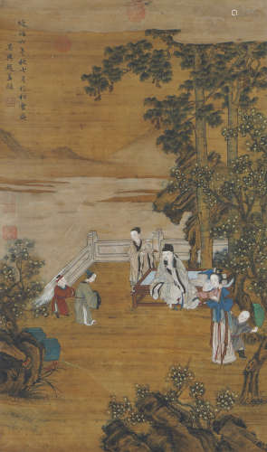 Chinese Figure Painting by Zhao Mengfu