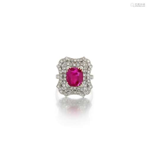 Diamond and ruby ring (Anello in diamanti e rubino)