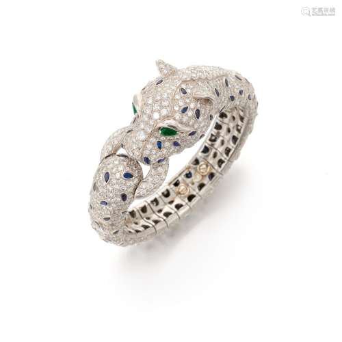 Sapphire, emerald and diamond bangle (Bracciale in zaffiri, ...