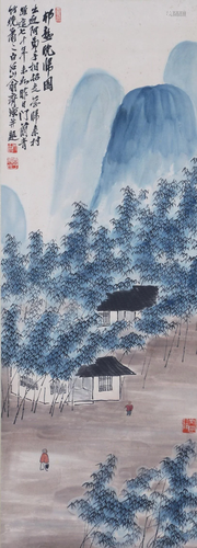 A Chinese Scroll Painting By Qi Baishi